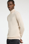 Selected Tray LS Merino Knit Roll Neck Oatmeal