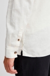 Solid Allan Linen Overshirt Off White