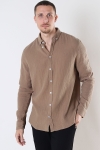 Kronstadt Johan Muslin shirt Sepia tint brown