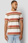 Clean Cut Copenhagen Bradley Cotton Tee Ecru/Rusty Red