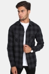 URBAN CLASSICS Checked Flanell Overhemd Black/Charcoal