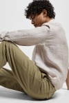 Selected Brody Linen Pants Burnt Olive