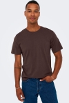 Only & Sons MATT LONGY SS TEE Seal Brown