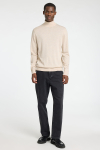 Selected Tray LS Merino Knit Roll Neck Oatmeal