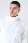 Only & Sons Rigge 3 Cable Roll Neck Breien Cloud Dancer
