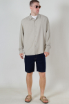 ONLY & SONS Latham LS Linen Structure Shirt Silver Lining
