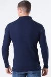 Muscle Fit Polo LS Blue Navy