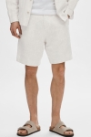 Selected Regular Mads Linen Shorts Pure Cashmere