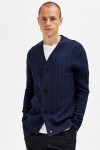 Selected SLHMAIOS LS KNIT CARDIGAN G Dark Sapphire