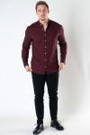 Kronstadt Dean Diego Cotton henley shirt Bordeaux mel