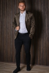 JEFF George velours Blazer Army