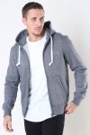 Champion Hooded Full Zip Sweatshirt Dark Grey Melange