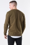 Les Deux Dark Oliven Green/BKloknt Orange Piece Sweatshirt