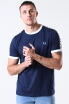 Fred Perry Taped Ringer T-shirt Carbon Blue