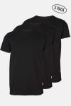 Kronstadt Elon Recycled cotton 3-pack t-shirt Black/Black/Black