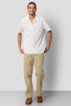 Clean Cut Copenhagen Bowling Harrison S/S Khaki Stripe