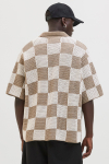 Jack & Jones Athletico Loose Fit Crochet Polo Shirt SS Desert Taupe