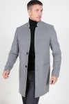 Only & Sons Maximilian Wool Trench Lange Jas Light Grey Melange