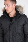 Solid Decker Parka Jas Black