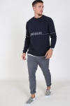 Woodbird Criks Bliks Crew Sweatshirt Navy