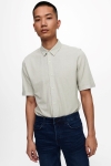 ONLY & SONS ONSCUTON LIFE SS ORGANIC PIQUE SHIRT Chinchilla