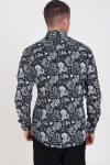 Only & Sons Frederik L/S Paisley Stretch Overhemd Black