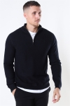 Clean Cut Copenhagen Lauritz Recycled half zip knit Black