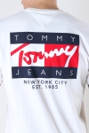 TOMMY JEANS TJM VINTAGE FLAG SIGNATURE TEE Ivory