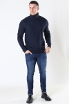 Only & Sons Rigge 3 Cable Roll Neck Dark Navy