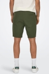 ONLY & SONS Linus Linen Shorts Olive Night