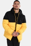 Urban Classics Hooded 2-Tone Puffer Jas Chrome Yellow/Black