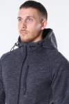 Jack & Jones Sport Sweat Zip Hood Dark Grey Melange