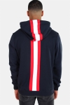 Klokban Classics Back Stripe Hoodie Navy/Fire Red/White