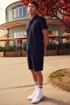 Clean Cut Copenhagen Barcelona Julius Seersucker Shorts Navy