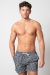 Clean Cut Copenhagen Swim Shorts Navy Leaf