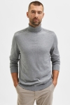 Selected BERG ROLL NECK Medium Grey Melange