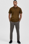 Selected SLHAZE SS POLO W NOOS Dark Olive