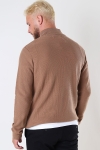 Clean Cut Copenhagen Lauritz Recycled half zip knit Warm Sand.