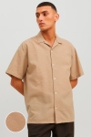 Jack & Jones JORPALMA SEERSUCKER SHIRT SS SN Crockery