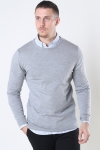 Clean Cut Copenhagen Merino Wool Crew Breien Light Grey Mel