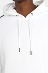 Klokban Classics TB2085 Stripe Shoulder Hoodie White/Black/Fire Red