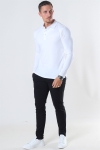 Muscle Fit Polo LS White