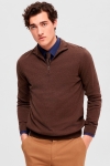 Selected Berg Knit Half Zip Demitasse