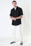 Denim project DP Linen ss shirt 001 Black