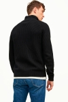Jack & Jones JJPANNEL KNIT HALF ZIP Black