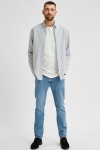 Selected SLHSLIMNEW-LINEN SHIRT LS W NOOS Sea Spray Stripes