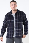 Woodbird Glixto Check Overshirt Navy