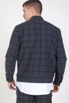 Les Deux Como Wool Check BomberJas Charcoal/Black