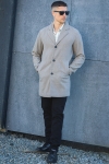 Jack & Jones TOMMY WOOL COAT Greige