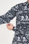 Only & Sons Frederik L/S Paisley Stretch Overhemd Black